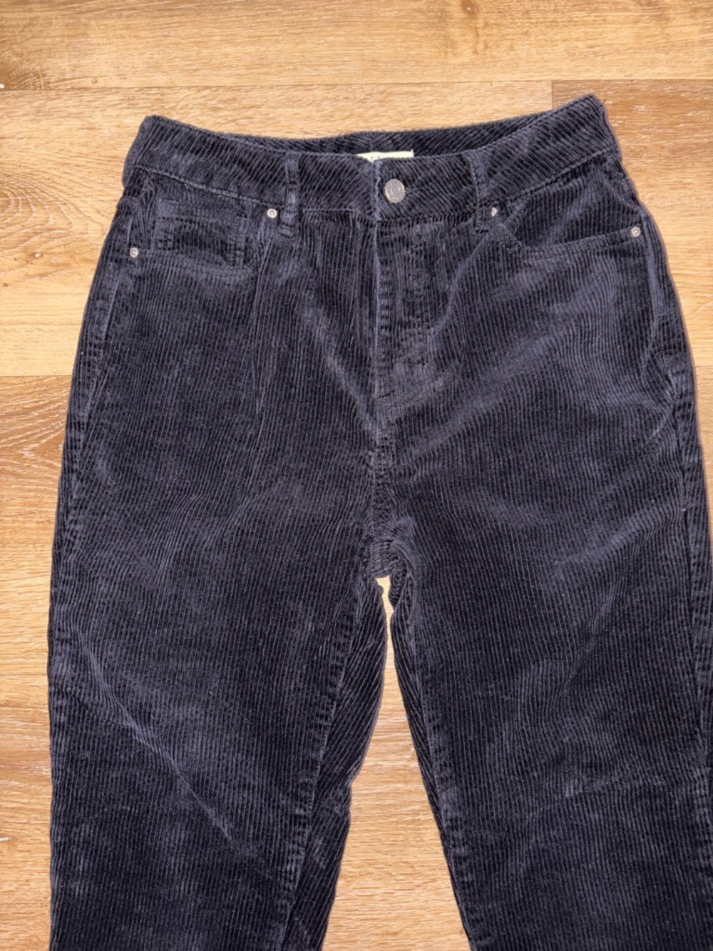 90s, PacSun Women’s Black Corduroy Mom Pants Size 28 Everyday, baggy, Goth - Picture 5 of 12